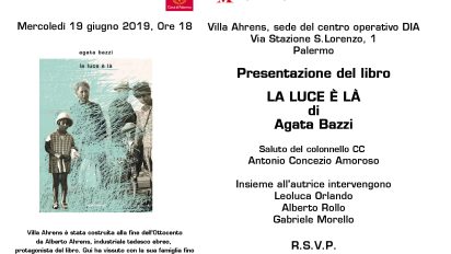 Palermo – Presentazione del libro “La Luce è là” a Villa Ahrens