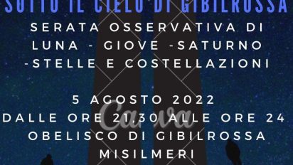 Sotto il cielo di Gibilrossa – Serata osservativa di Luna, Giove, Saturno, Stelle e Costellazioni