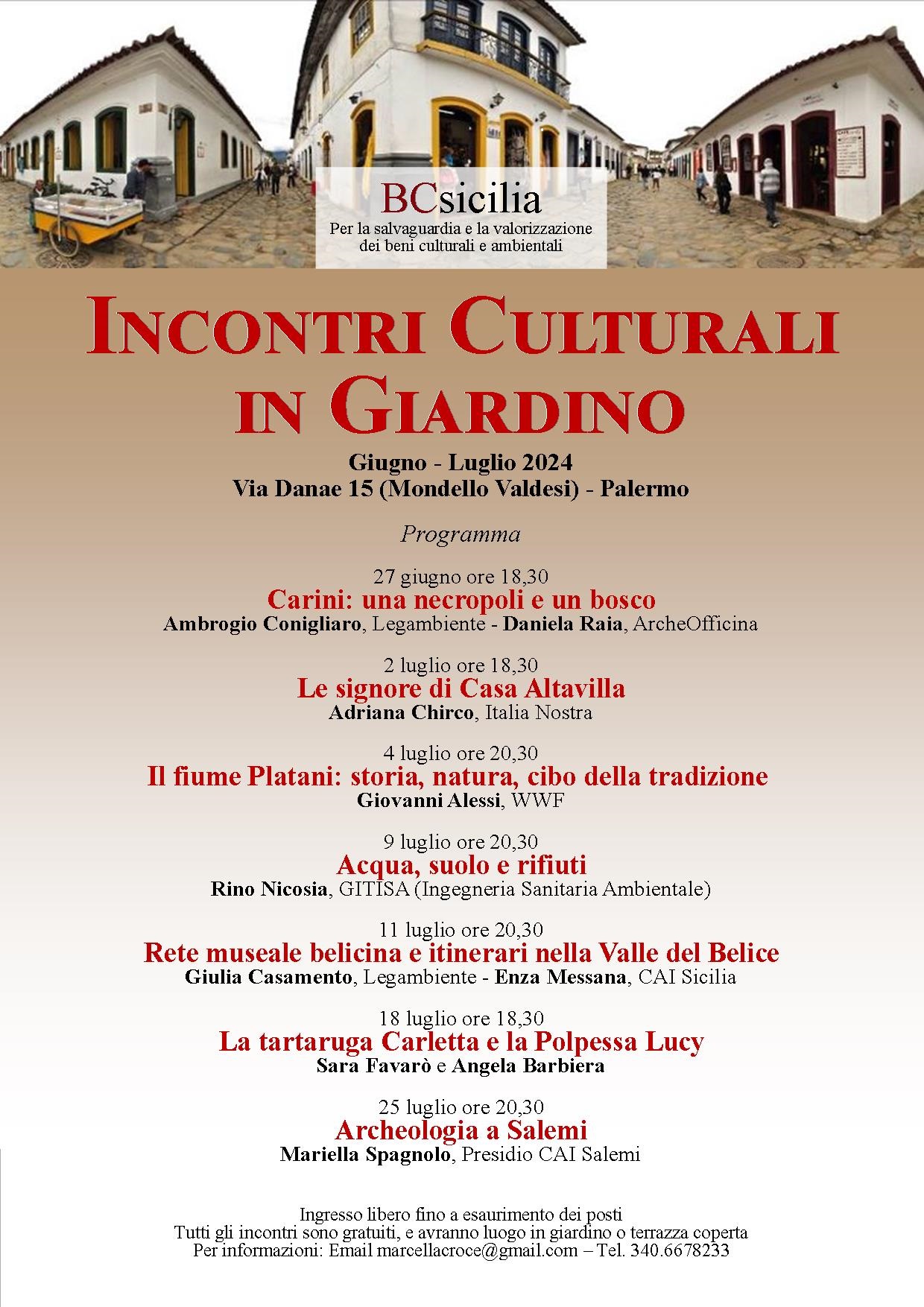 incontri culturali in giardino